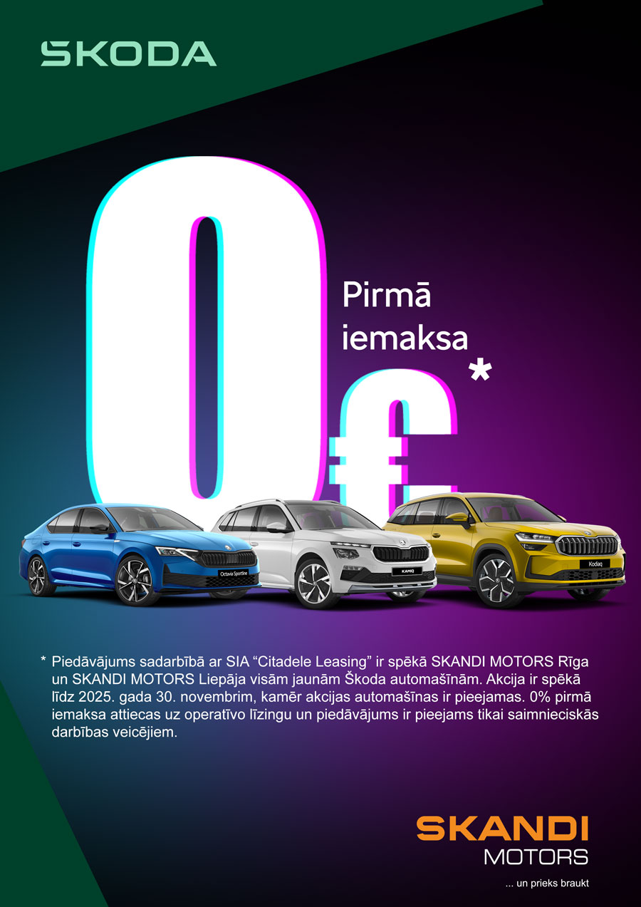 ŠKODA AR 0 EUR PIRMO IEMAKSU