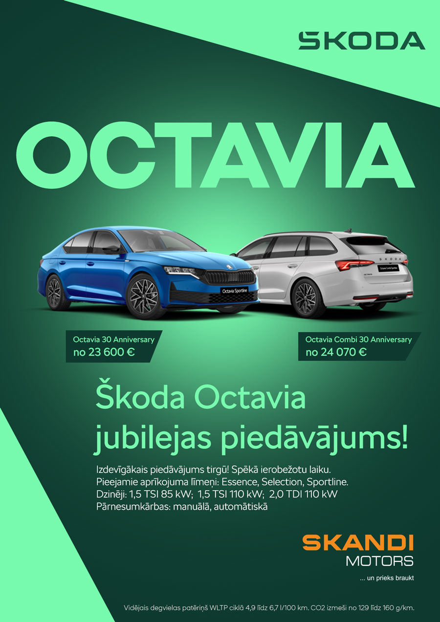 OCTAVIA JUBILEJAS PIEDĀVĀJUMS