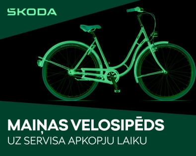 Servisa apkopes laikā izbaudi pārvietošanos ar velosipēdu!