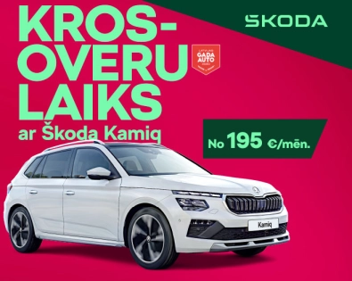 Škoda Kamiq par 195€ mēnesī!*
